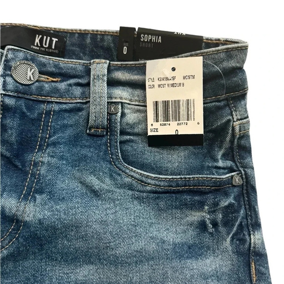 Kut From the Kloth Sophia Distressed Denim Shorts - Picture 2 of 3